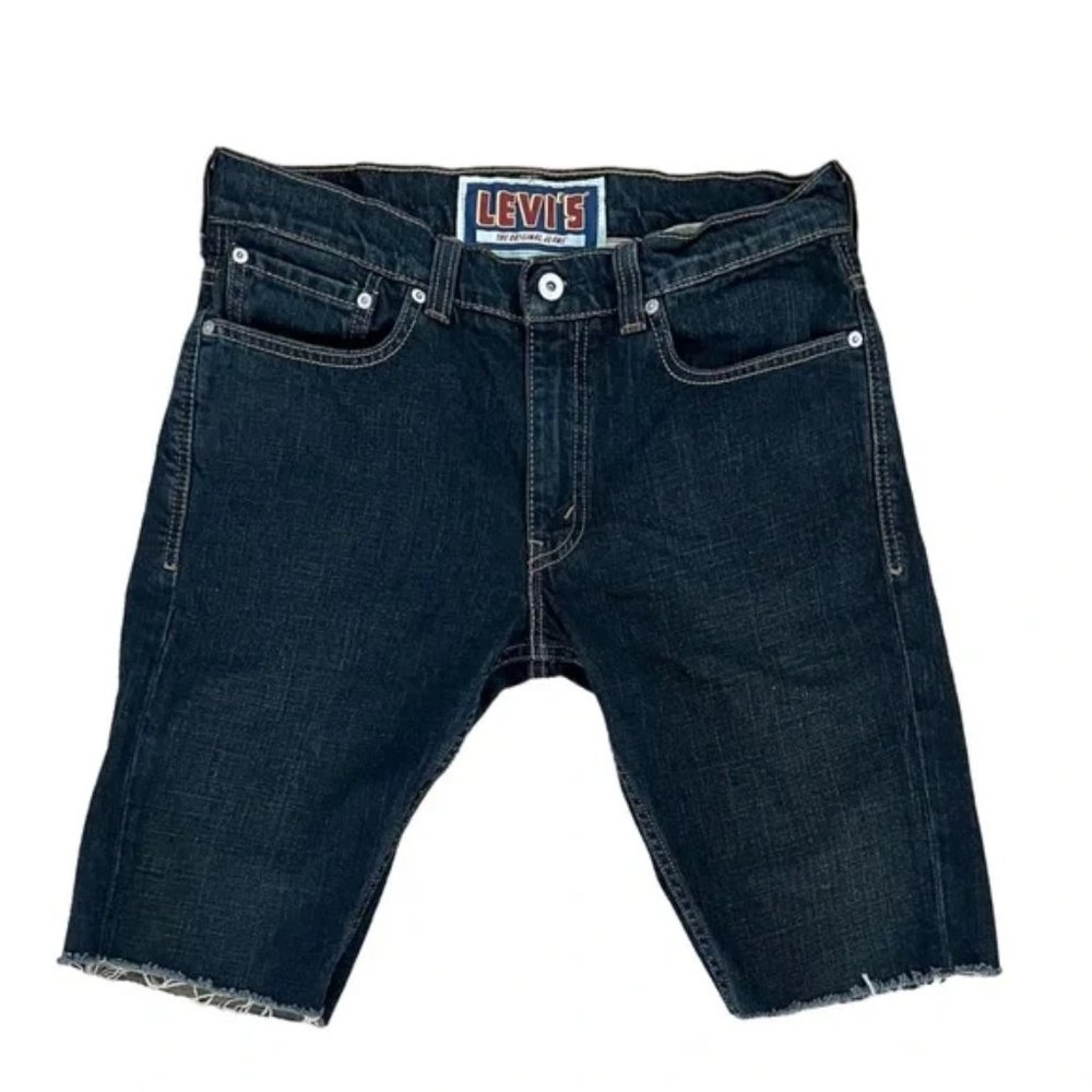 Levi's Original Men's Denim Cut Off Jean Shorts 511 Skinny Fit Dark Wash Sz 34